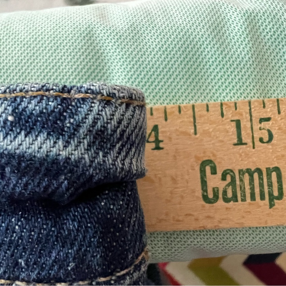 Frame Denim Mosaic High Waist Raw Hem Flare Leg Jeans Double Button Fly Size 25 - Picture 14 of 16